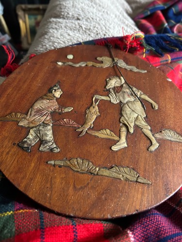 Chinese wooden plaque - , with