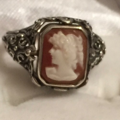 Victorian cameo spinner - cameo, ring
