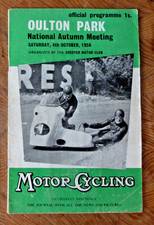 Oulton Park National Autumn Race Meeting 4 October 1958 Motor Cycle Sidecar Solo