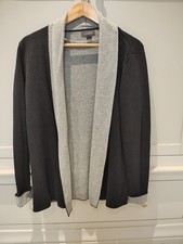 Ladies Soft Jacket. Black Grey. Waterfall Open Front. Size 10 / 12