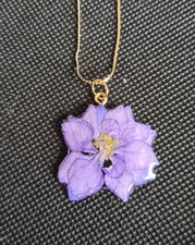 Dried flower necklace
