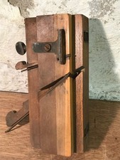 531c Antique Dual Iron  Adjustable Wooden Dado Plane