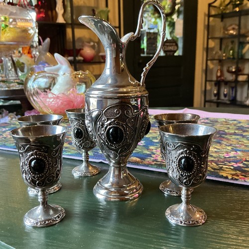 Pewter black stone liqueur - w/,