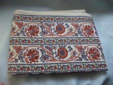 Ref 001 Vintage Indian Block print Material 205cm x 214cm