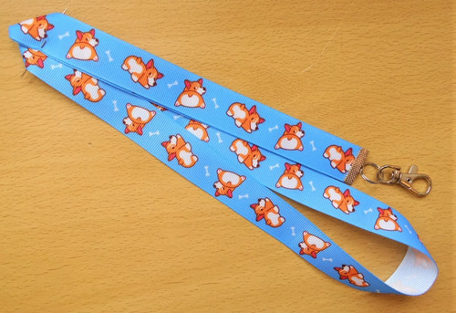Corgi dogs lanyard - corgi, walking