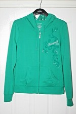 WOMENS PINEAPPLE GREEN HOODED ZIPPER  JACKET GREEN SIZE 12