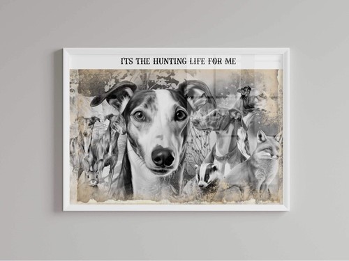 Dogs wall art print working - print,