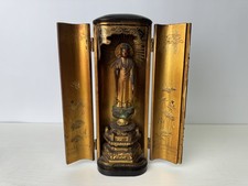 Y9312 STATUE Buddha figurine Makie shrine Buddhist art Japan antique figure