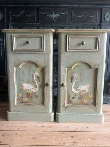 Vintage painted bedside - vintage,