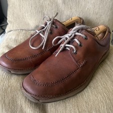 Clark’s Active Air Men’s Brown Leather Extra Wide Leisure Shoes Size 10H UK