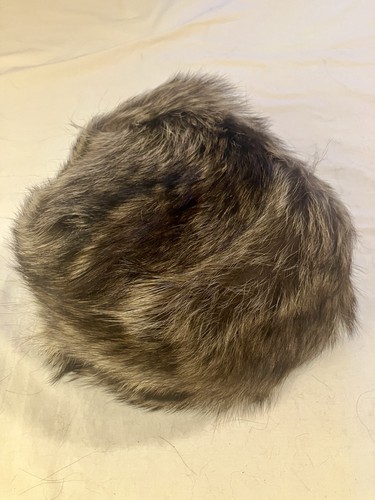 Vintage dark brown fox - brown, fur