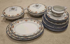 Vintage Burgess Ware England 24-Piece Dinner Service Set – Floral VGC