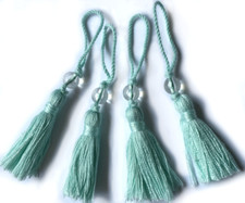 LIGHT MINT BEADED COTTON KEY