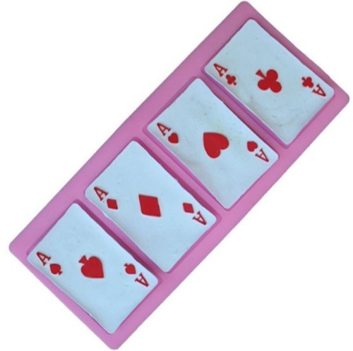 Aces silicone mould for - silicone, sugar