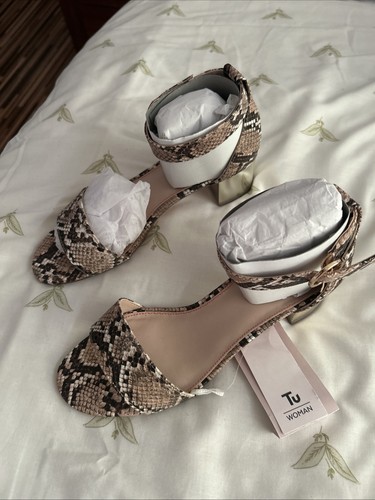 Snakeskin print sandals brown - snakeskin,