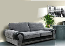 Kingsize Corner Sofa Fabric Grey Black Brown Mocha Soft Original Milan Suite Set