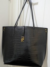 River Island Black Croc Large