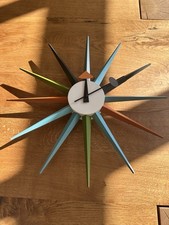 Vitra Design Museum Colourful Starburst Wall Clock - #1008