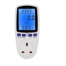 LCD Power Consumption Meter Energy Monitor Calculator Plug In Electricity Usage