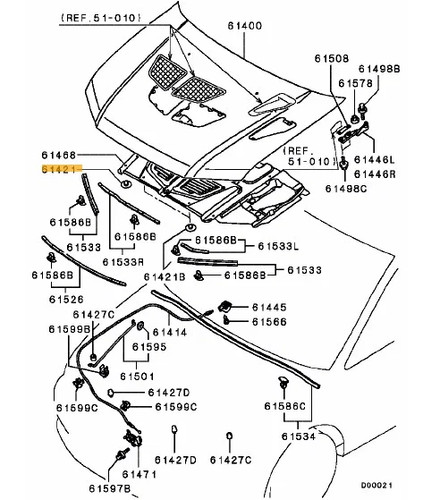 Clip hood insulator evo - clip,,
