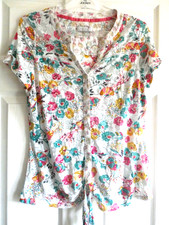 ladies preowned per una marks and spencer top size 14 v neck short sleeve