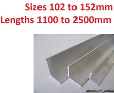 ALUMINIUM ANGLE UNEQUAL 102mm 127mm 152mm L profile select size in listing