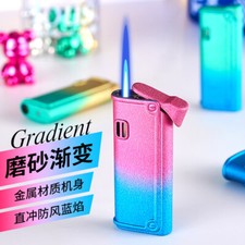 ✅  Free Name Engrave ✅GAS LIGHTER ✅CHRISTMAS✅ JET BLUE FLAME Gas Lighter ✅#91