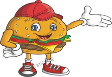 Burger mascot A sticker