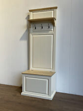 Handmade Bespoke Solid Pine Pew. With Coat Hooks. Hallway Shoe Storage Bench