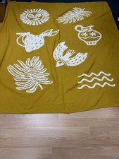 Large La Redoute Mustard Throw With Textured Designs 