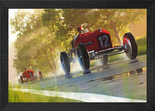 Alfa Romeo P3 Race Framed Wall