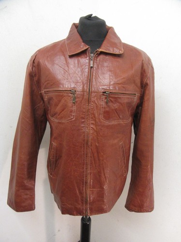 Vintage leather trucker - vintage,