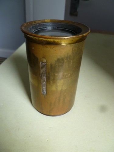 Antique brass dia lens - brass, 2"