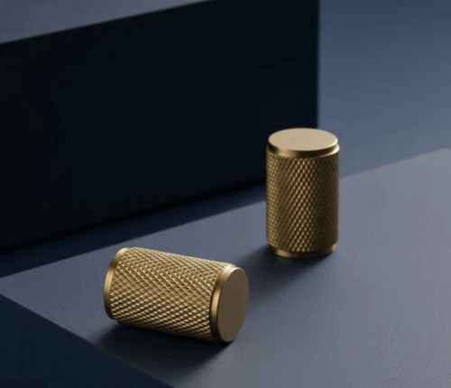 Antique brass knurled - brass,