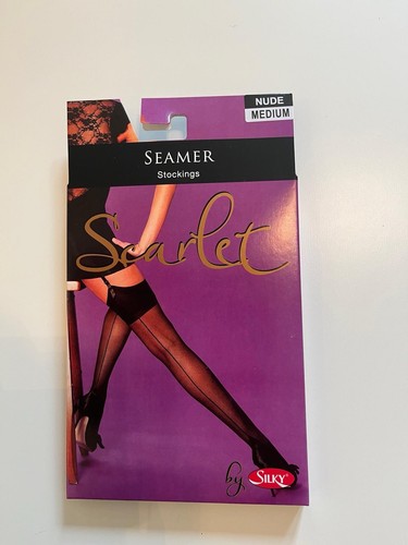 Silky seamed sheer thigh - sheer,