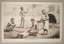 AUSTRALIAN ABORIGINES Retro Children's School Poster Vintage 1920s 30s