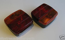 2 SQUARE AJBA REAR LIGHTS LAMPS TRAILER PARTS FOR DAXARA 107 127 ERDE 102 122 