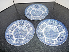 Old Country Castles 3x saucers 6"