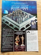 Vintage 1995 Star Trek 25th Anniversary Chess Set Original Advert Advertising