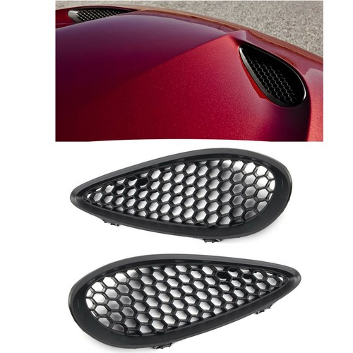 Black front hood - black, trim