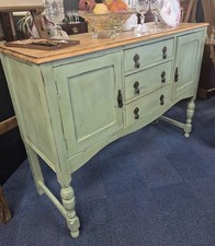LOVELY OAK DRESSER BASE WITH LATER PAINT FINISH