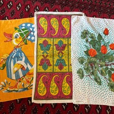 3 Vintage 1960s Irish Linen