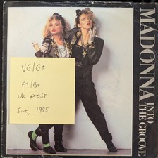 Madonna Into The Groove / Everybody Vinyl Record VG/G+ W 8934 1985