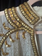 Kaftan Dubai Embroided Abaya White Eid Ramadan Wedding