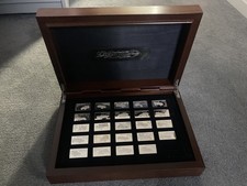 FRANKLIN MINT STERLING SILVER MOTOR MUSEUM INGOT SET IN DISPLAY CASE