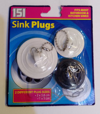 KITCHEN SINK PLUG BASIN 2" 1 1/2" UNIVERSAL RUBBER BATHROOM BATH Closet 1.5"