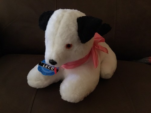 Vintage leco white black dog - leco,