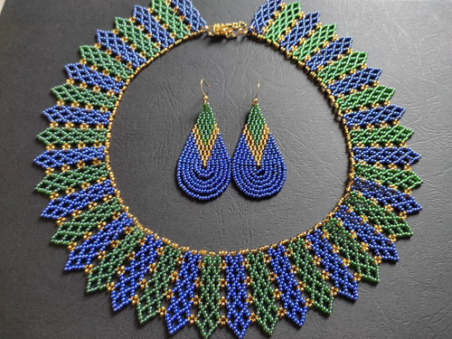 Egyptian style bead necklace - style,