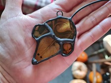 Cute little mouse victorian Glass From An Old Window Made Into A suncatcher