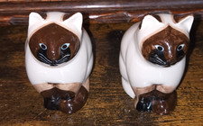 2 X Quail Pottery Ceramic Cats